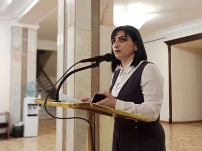 Armenia Parliament hosts exhibition featuring works of Armenian architects from Shushi
