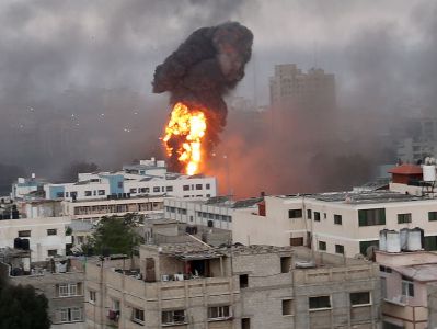 Israeli strikes destroy 132 buildings in Gaza Strip