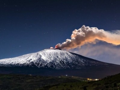 Mount Etna erupts again in Sicily