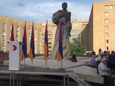 "Armenia" alliance of political parties paying tribute to founder of First Republic Aram Manukyan