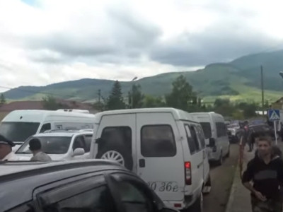 People are brought in vans to Lori Province village for meeting with Armenia acting premier