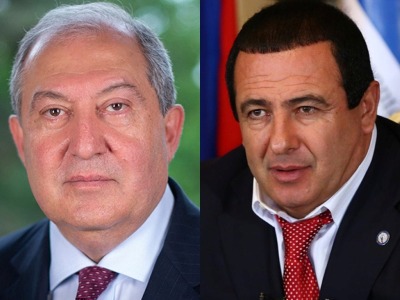 President meets with Prosperous Armenia Party leader, they discuss internal political situation