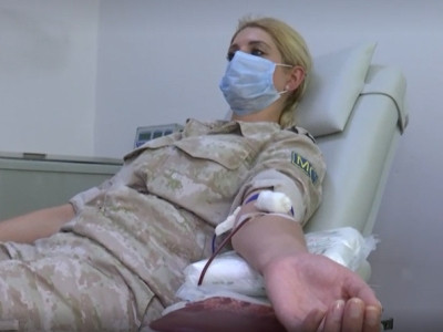 Russia peacekeepers in Artsakh donate about 40 liters of blood to patients