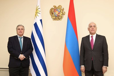 Armenia high-tech industry minister meets with Uruguay FM