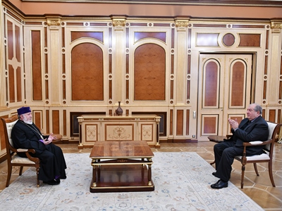 Armenia President sends Catholicos of All Armenians message a day before his birthday