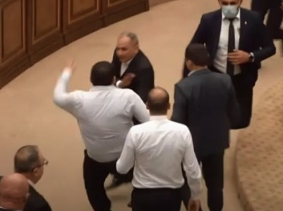 Parliament tensions: Clashes taking place among Armenian MPs