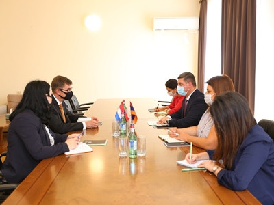 Գնել Սանոսյանն ընդունել է Հայաստանում Նիդերլանդների թագավորության արտակարգ և լիազոր դեսպանին