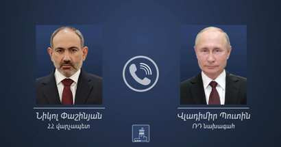 Armenia’s Pashinyan holds phone talk with Russia’s Putin