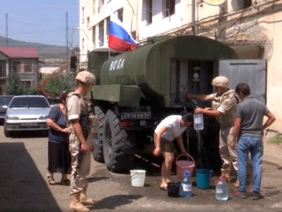 Russia peacekeepers provide drinking water to more than 1,500 residents of Artsakh