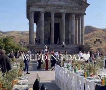 Գառնիի հեթանոսական տաճարը փակ է զբոսաշրջիկների համար. այնտեղ հարսանիք է