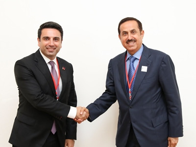 Armenia Parliament Speaker meets with UAE's Saqr Ghobash