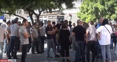 Protest being staged outside Armenia government building
