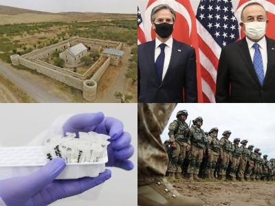 Digest: Blinken, Cavusoglu discuss Karabakh, Russia peacekeepers remove Artsakh flag from monastery