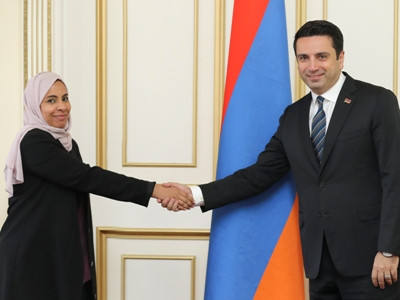 Armenia Parliament Speaker receives UAE Chargé d'Affaires