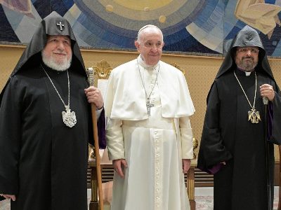 Catholicos of All Armenians meets with Pope Francis at the Vatican