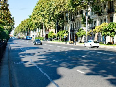Rustaveli Avenue blocked in central Tbilisi