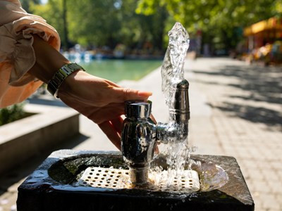 Streets of Yerevan with Water Saving Drinking Fountains