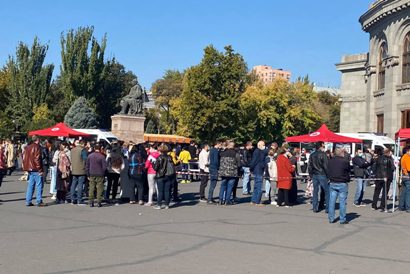 COVID-19 vaccination kicks off at Opera Square in Yerevan