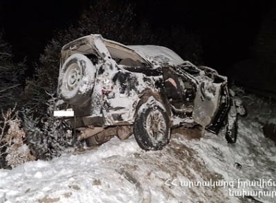 Բերդ-Ճամբարակ ճանապարհին «UAZ Patriot»-ը դուրս է եկել երթևեկելի գոտուց և 150 մետր գլորվել ձորը․ կա 3 զոհ