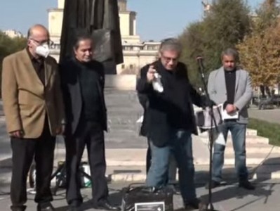 Ակցիայի մասնակիցները պատռեցին նոյեմբերի 9-ի եռակողմ հայտարարությունը