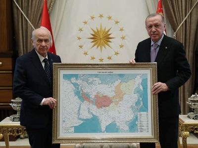 Arabologist: Photo of map of Turkic world shown by Erdogan and Bahceli is simply a gift for Armenian diplomacy