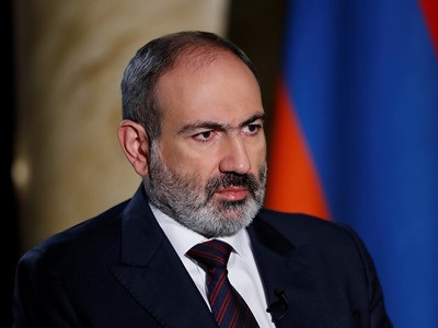 Armenia PM is giving a press conference