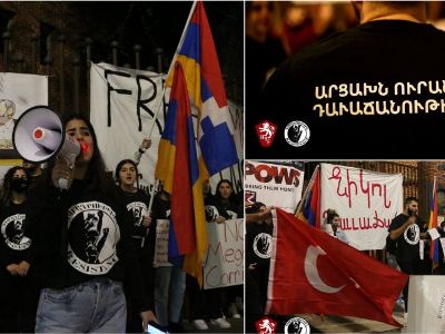 Protest staged outside Armenia consulate  in Los Angeles (PHOTOS)
