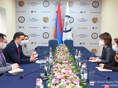 Armenia Ombudsman discusses with UNDP Representative return of Armenian POWs, their treatment