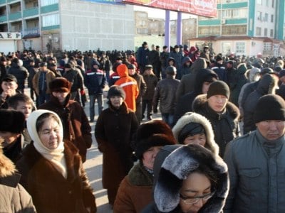 Ակտաուի բնակիչները կրկին խաղաղ ցույց են անցկացնում՝ ընդդեմ Ղազախստանի իշխանությունների (վիդեո)