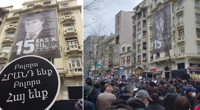 Բոլորս Հրանտ ենք. Դինքի սպանության վայրում հազարավոր մարդիկ հարգել են նրա հիշատակը (ֆոտո)