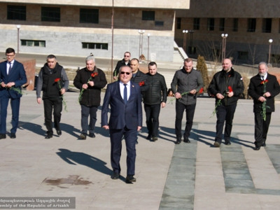 Organization Commission on 34th Karabakh Movement Anniversary visits Stepanakert Memorial