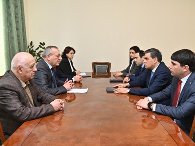 Արման Թաթոյանն Արցախում հանդիպումներ է ունեցել ԱԺ նախագահի, Պետնախարարի ու Արցախի գործընկերոջ հետ
