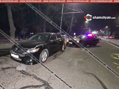 Очередная авария в Ереване: на проспекте Исакова столкнулись 4 машины