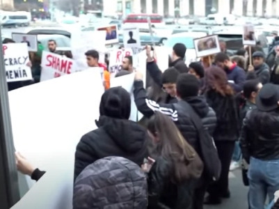 Protest against arrival of Azerbaijani MPs in Yerevan