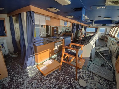 Turkey says bomb hit Turkish ship in Black Sea