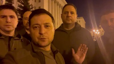 Zelenskyy posts video from Kyiv