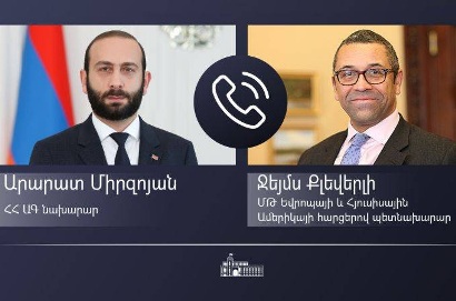 Armenia FM has phone call with James Cleverly