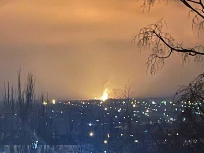 Powerful explosion occurs in Luhansk