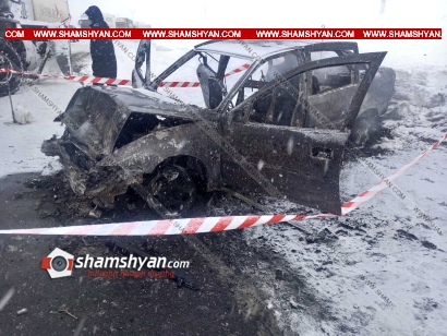 Շիրակում բախվել են DAF-ն ու Opel-ը. վերջինումս գտել են մոխրացած դի, մահացածը ԱԱԾ զորքերի ծառայող էր