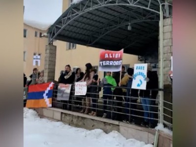 Karabakh women stage protest in capital Stepanakert