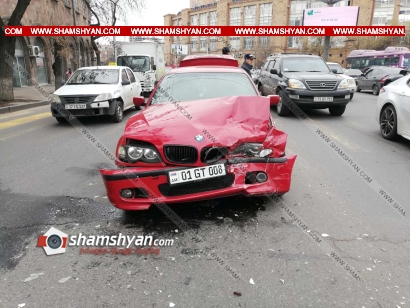 Երևանում բախվել են BMW-ն ու Mercedes-ը. կա վիրավոր