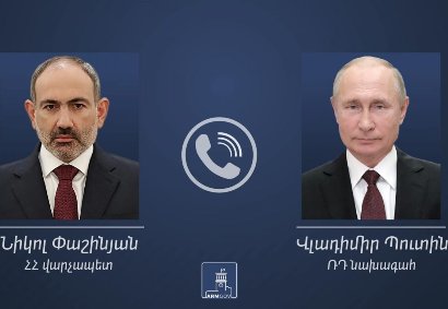 Pashinyan tells Putin about possibility of new provocations by Baku in peacekeepers' area of responsibility
