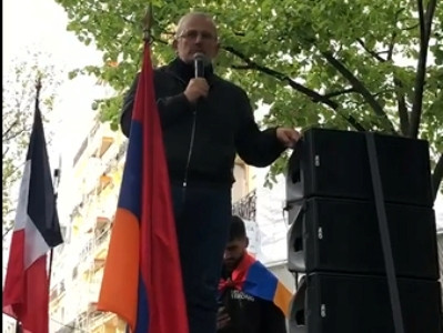 Rally in support of Karabakh held outside Azerbaijan embassy in France (VIDEOS)