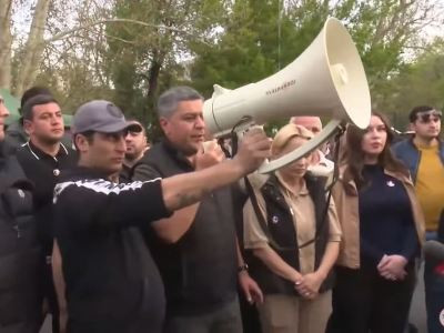 Artur Vanetsyan, supporters holding awareness march in Yerevan