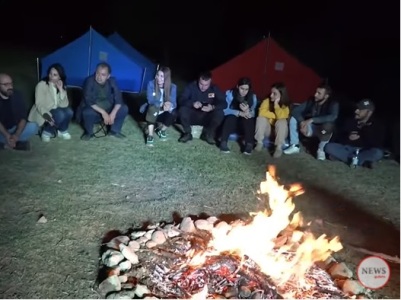 Տիգրանաշեն-Երևան ճանապարհին «Դիմադրություն» շարժման անդամները խարույկ են վառել