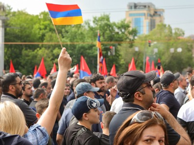 Resistance movement rally on France Square in Yerevan