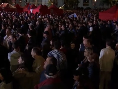 Rally of Resistance Movement takes place in France Square