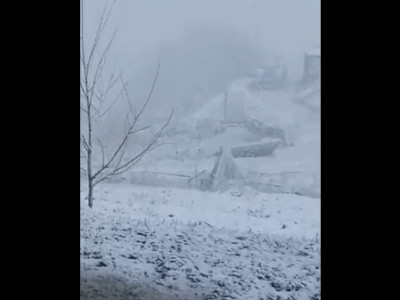 Աշոցքում ձյուն է տեղում (վիդեո)