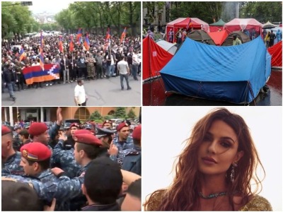 NEWS.am digest: Large scale protests continue in Yerevan, people forcibly arrested