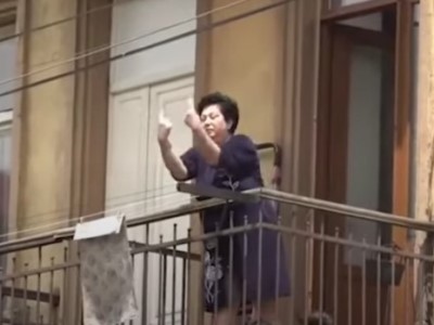 Armenia parliament speaker’s mother spits at protesters